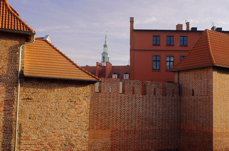 中世纪的城墙的城市