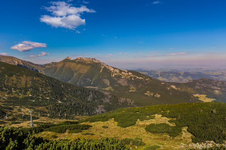 从徒步越过 tatra 山脉的景色。波兰。欧洲