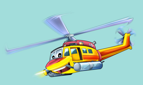 卡通直升机图片