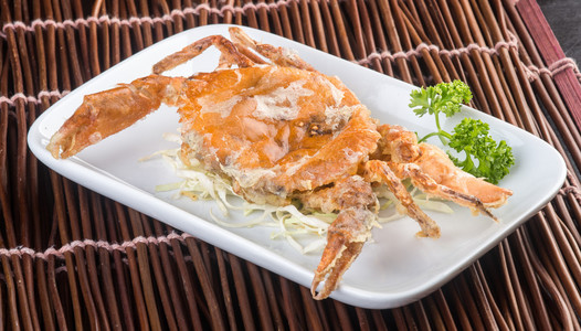 日本料理。螃蟹的背景