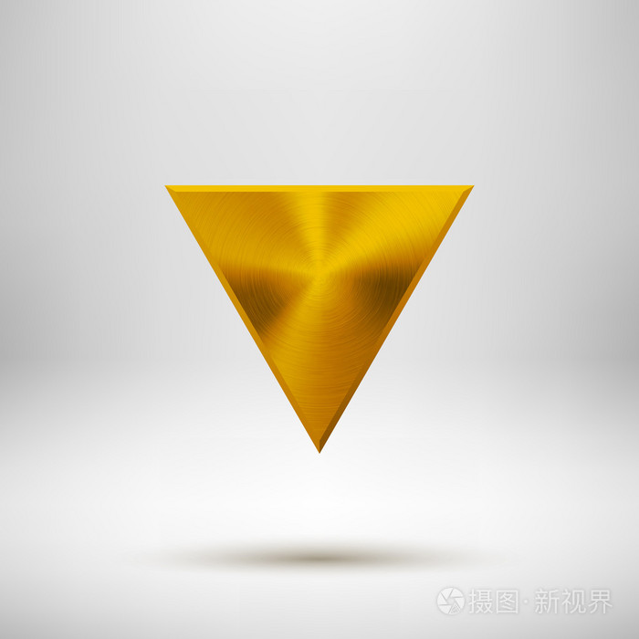 黄金的抽象三角形按钮模板插画-正版商用图片1gqqgi-摄图新视界