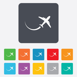 飞机标志图标。旅行旅行符号