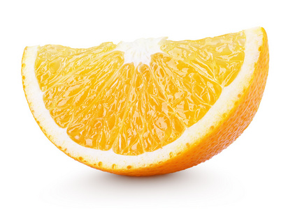片上白色孤立的橙色柑橘类水果