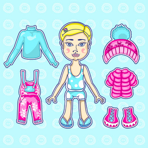 纸娃娃的衣服图片