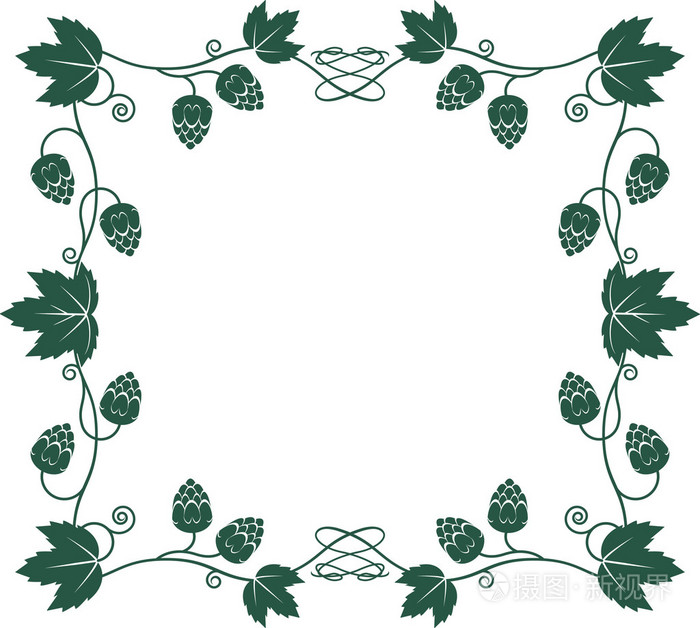 啤酒花帧插画-正版商用图片1gqvp7-摄图新视界