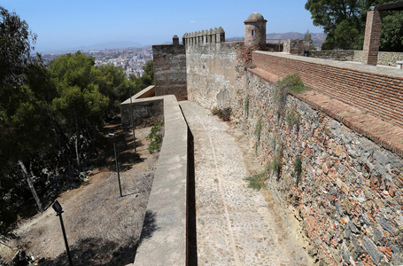 在西班牙马拉加，安达卢西亚，以西城堡。这个地方被宣布教科文组织世界文化遗产