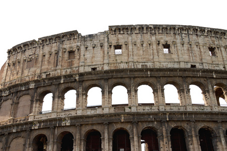 在罗马，意大利古罗马圆形竞技场的废墟