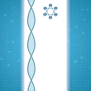 抽象分子蓝色背景