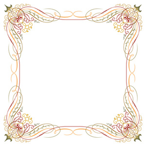 创意花开角边框图片