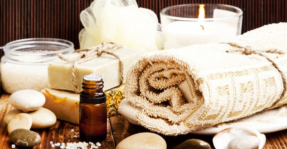 spa.natural 肥皂 香精油和毛巾