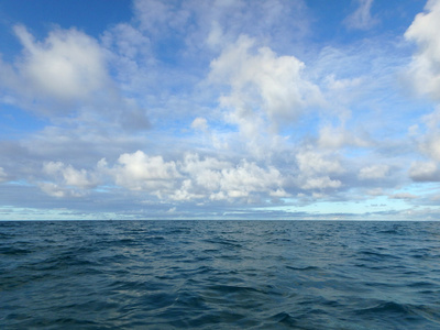 浅浅的波浪海水域的马纳洛湾望着公民信息总署