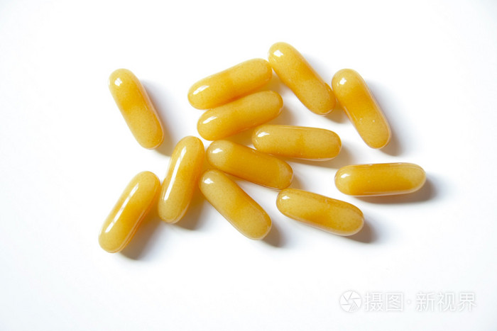 黄色的维生素片