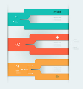 一步一步模板的信息图表，可以用于图表 数字教育署横幅 图形的网站布局