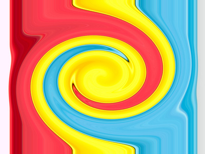 浅蓝色黄色和粉红色的旋转条抽象背景