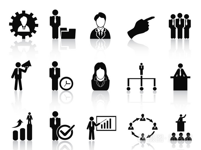 商业和管理图标集
