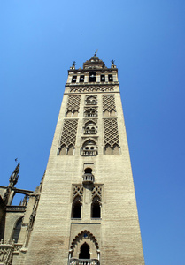 钟塔的塞维利亚大教堂，安达卢西亚，西班牙