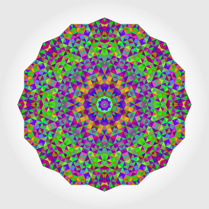 抽象彩色圆圈背景。几何矢量曼荼罗。mos