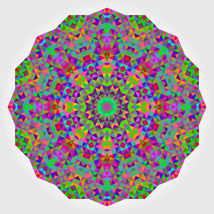 抽象彩色圆圈背景。几何矢量曼荼罗。mos