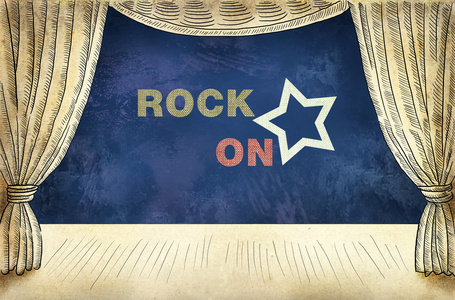 碑文上的大石头的戏剧序幕照片