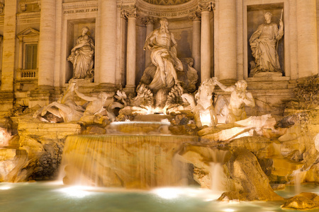 fontana di trevi，罗马，意大利