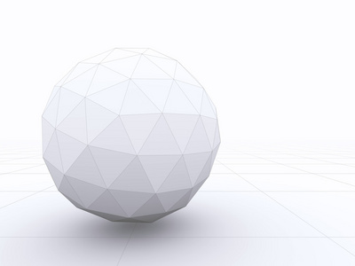 抽象的 3d 设计的线框线条与球体的