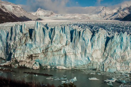 美丽的风景的 perito 莫雷诺冰川，阿根廷
