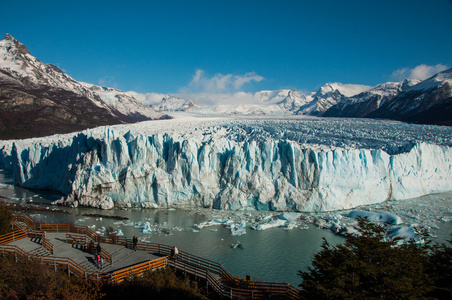 美丽的风景的 perito 莫雷诺冰川，阿根廷