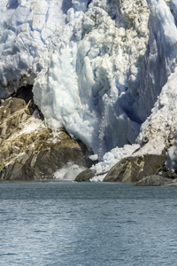 雪崩在冰川湾