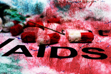 艾滋病概念上垃圾背景