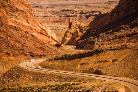 犹他州的沙漠公路