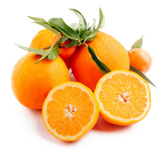 橙子上白色隔离