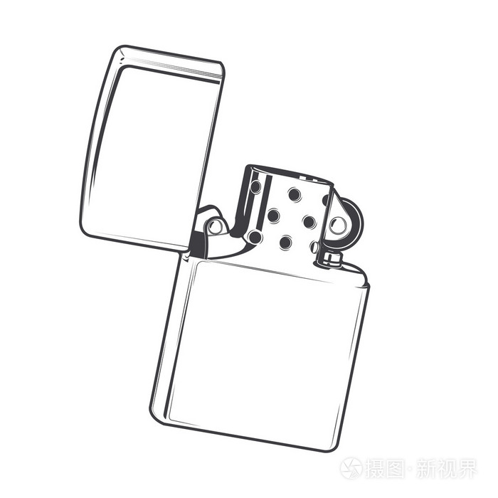 单色线条艺术.复古的设计.矢量图