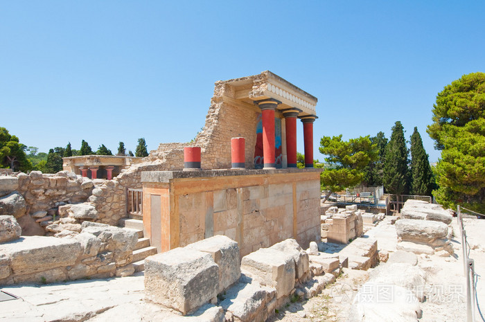克诺索斯是在克里特岛上最大的青铜器时代遗址,是欧洲最古老的城市