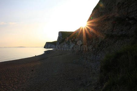 英国侏罗纪海岸日落美景