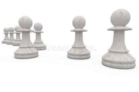 白棋棋子站在一起