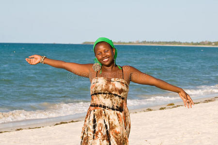 快乐的非洲女人