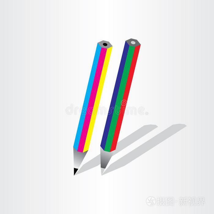彩色铅笔RGB CMYK