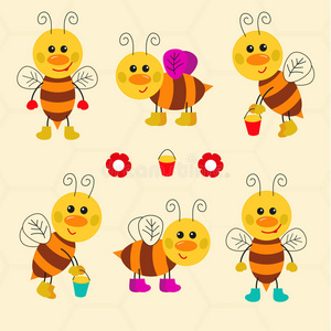 各种有趣的蜜蜂