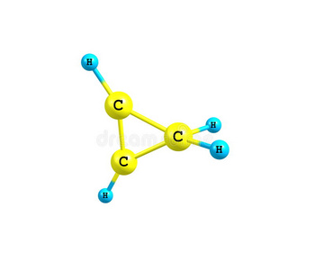 白底环丙烯分子结构