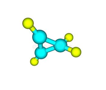 白底环丙烯分子结构