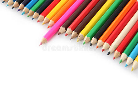 彩色蜡笔。