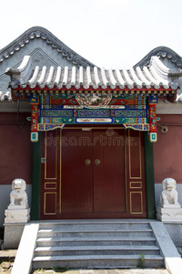 门楼亚洲中国,北京,古色古香的建筑,门楼照片