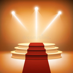 颁奖典礼灯光舞台领奖台照片