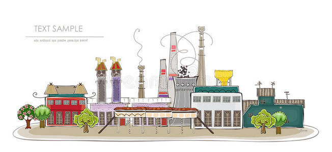 工厂的插图图片-工厂的插图素材-工厂的插图插画-摄图新视界