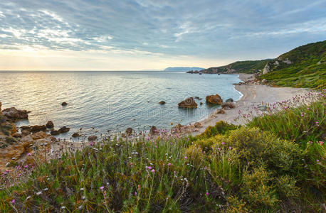 波提提斯卡海滩日出景观希腊