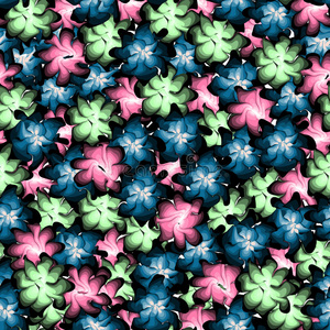 花朵构成的无缝图案照片