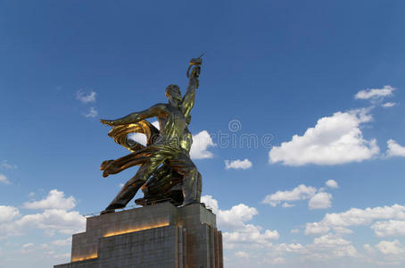 著名的苏联纪念碑拉波希一世科尔霍兹尼察，莫斯科，俄罗斯
