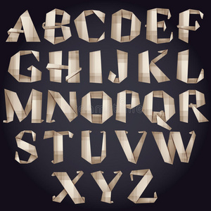 折纸风格字体。