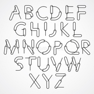 奇怪的构造器字体，矢量字母。