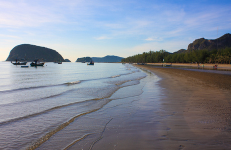 美丽的泰国海滩，Parnburi 泰国